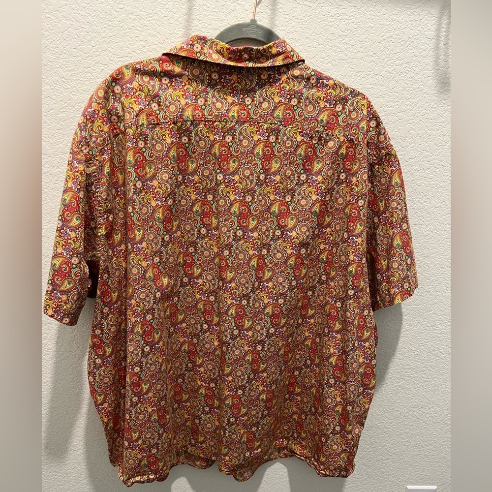 Daniel Cremieux Men's Paisley Shirt - Red and Yellow - Picture 7 of 7